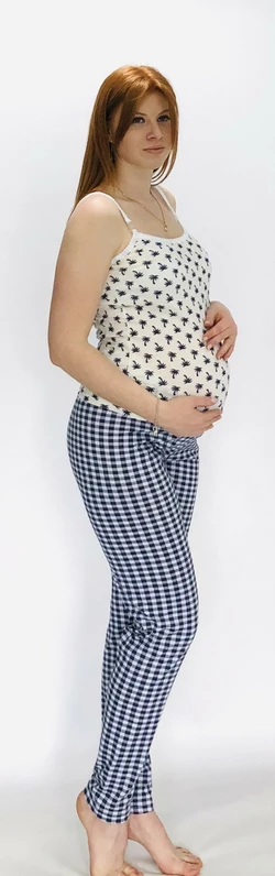 Пижама комплект топ и брюки для беременных и кормящих мам